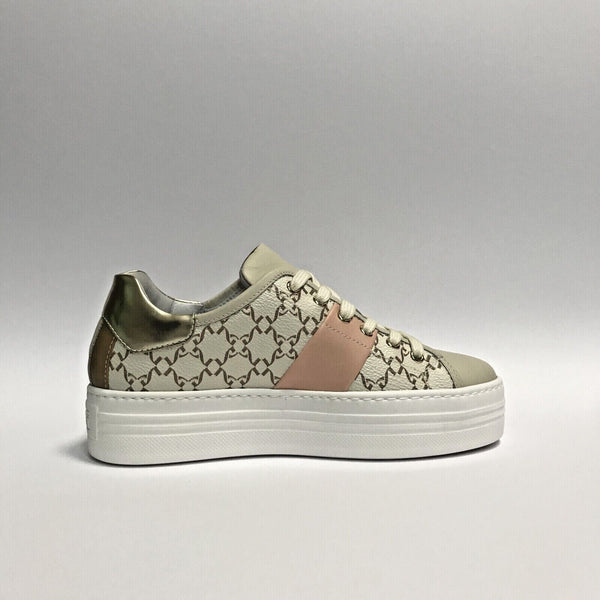 NERO GIARDINI SCARPE DONNA SNEAKERS CASUAL E409956D MILK BIANCO BEIGE PELLE