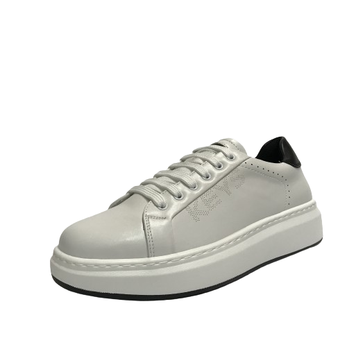 KEYS SCARPE UOMO SNEAKERS CON GOMMA MEDIA LEGGERE E COMFORT K-9260 BIANCO/NERO