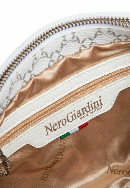 NERO GIARDINI BORSA BORSE SHOPPER SHOPPING POCHETTE E443742D BIANCO PELLE