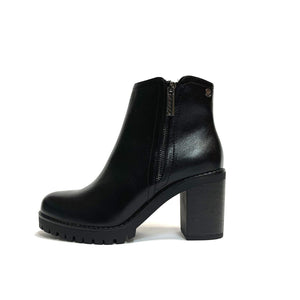 WCUBED SCARPE DONNA STIVALETTI CON TACCO MEDIO LARGO 44680 NERO