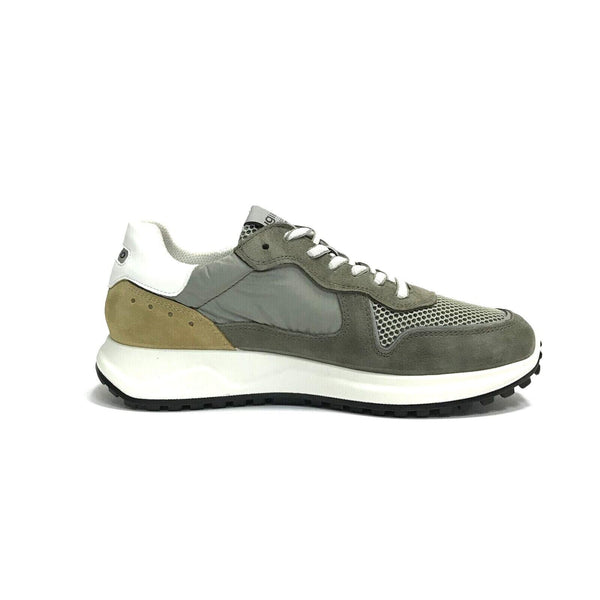 IGI&CO SCARPE UOMO SHOES SNEAKERS IN TELE E CAMOSCIO LEGGERE 5635822 MILI