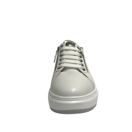 KEYS SCARPE DONNA SNEAKERS SHOES CASUAL CON GOMMA MEDIA K-9001 BIANCO