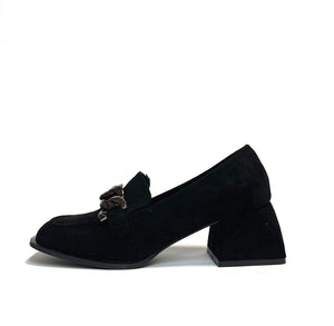 WCUBED SCARPE DONNA DECOLTE' CON TACCO MEDIO LARGO E PUNTA QUADRATA 44776 NERO