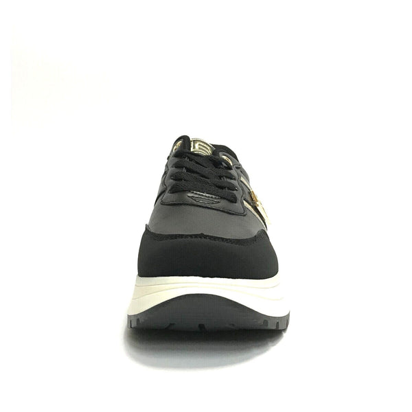 LAURA BIAGIOTTI SCARPE DONNA SNEAKERS CON ZEPPA MEDIA LEGGERE 8715 NERO