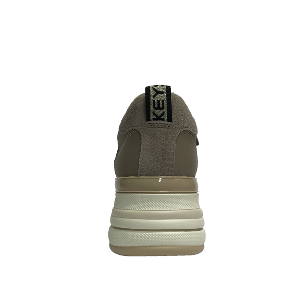 SCARPE DONNA KEYS SNEAKERS COMFORT LEGGERE CON ZEPPA MEDIA K-9951 TAUPE PELLE