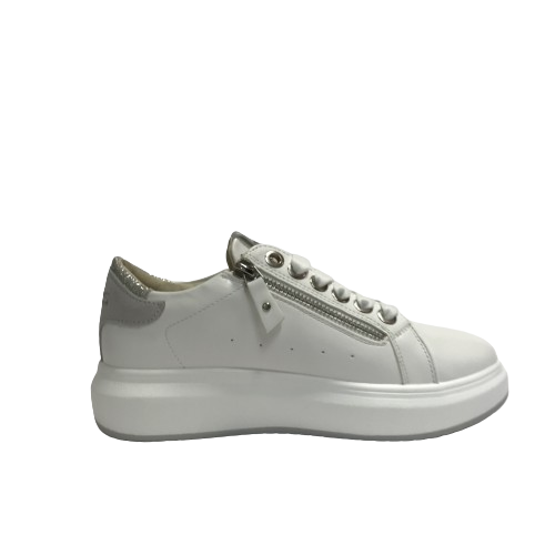 KEYS SCARPE DONNA SNEAKERS SHOES CASUAL CON GOMMA MEDIA K-9001 BIANCO