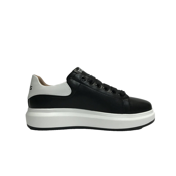 KEYS SCARPE DONNA SNEAKERS FASHION LEGGERE CON GOMMA BASSA K-9805 NERO/BIANCO