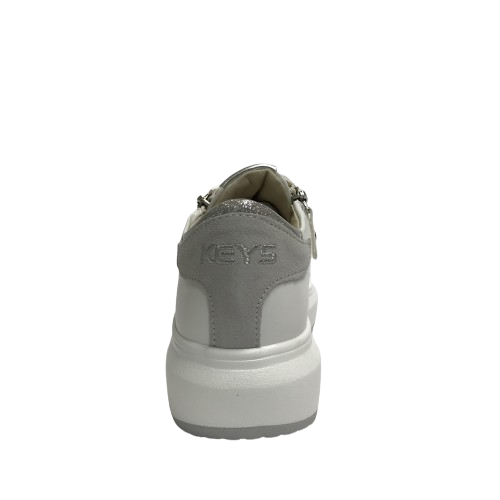 KEYS SCARPE DONNA SNEAKERS SHOES CASUAL CON GOMMA MEDIA K-9001 BIANCO