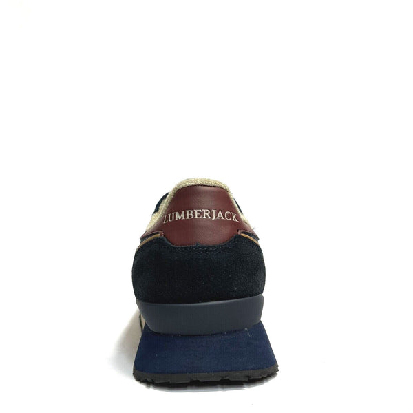 LUMBERJACK SCARPE UOMO SNEAKERS CON GOMMA MEDIA LEGGERE FASHION WILSON NAVY BLU