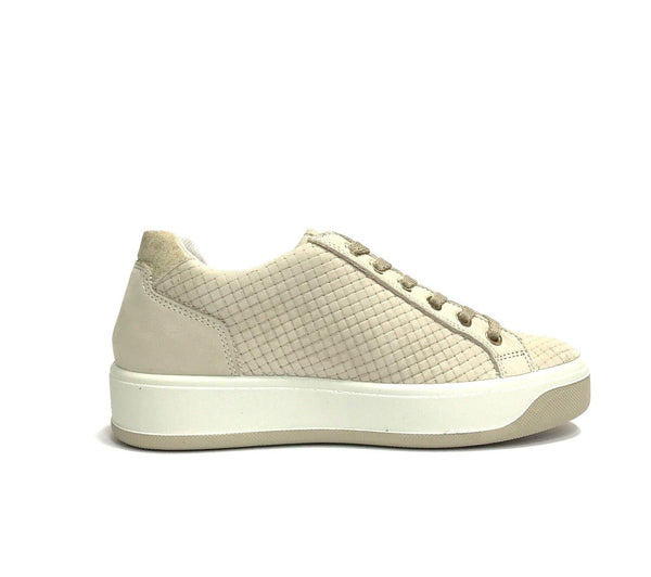 IGI&CO SCARPE DONNA SNEAKERS CASUAL STRINGHE + CERNIERA 5658122 PANNA