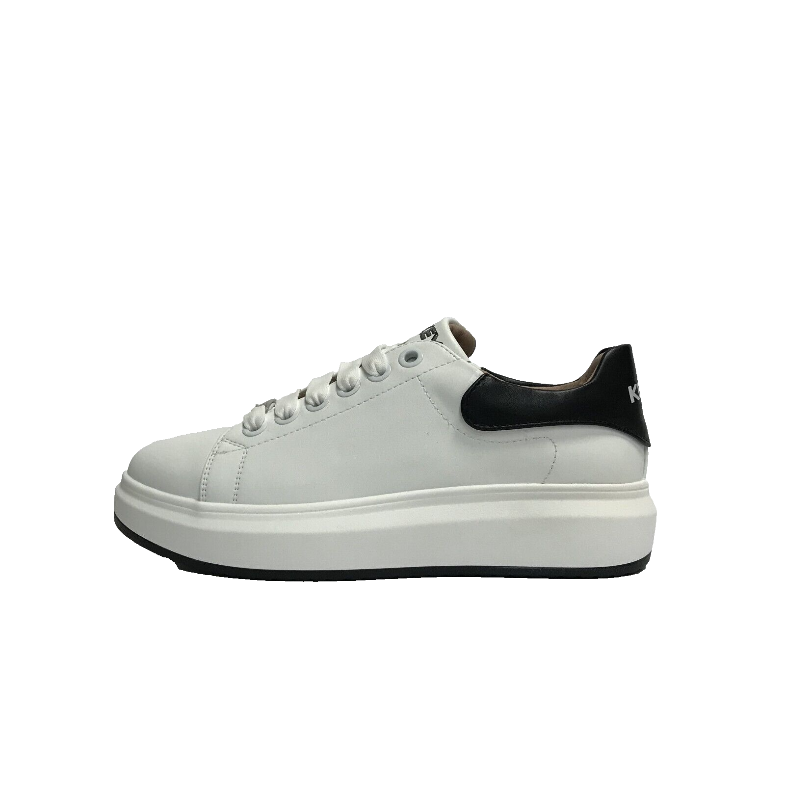 KEYS SCARPE DONNA SNEAKERS FASHION LEGGERE CON GOMMA BASSA K-9805 BIANCO/NERO