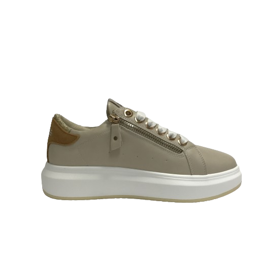 KEYS SCARPE DONNA SNEAKERS SHOES CASUAL CON GOMMA MEDIA K-9001 BEIGE