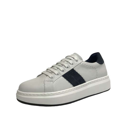 KEYS SCARPE UOMO SNEAKERS CON GOMMA MEDIA LEGGERE K-9261 BIANCO/MING BLU