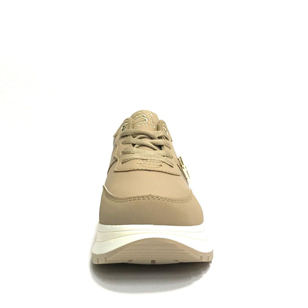 LAURA BIAGIOTTI SCARPE DONNA SNEAKERS CON ZEPPA MEDIA LEGGERE 8715 CAMEL