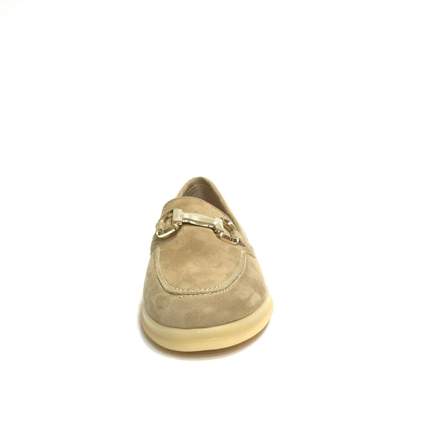 KEYS SCARPE DONNA MOCASSINI COLLEGE COMODI LEGGERI K-9211 BEIGE CAMOSCIO