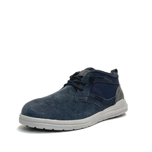 LUMBERJACK SCARPE UOMO SNEAKERS ALTE ALLA CAVIGLIA LEGGERE FASHION TREVOR BLU