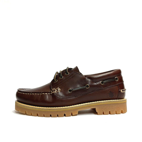 LUMBERJACK SCARPE UOMO STRINGATE FONDO CARRO ARMATO NEWTON BRUNELLO PELLE