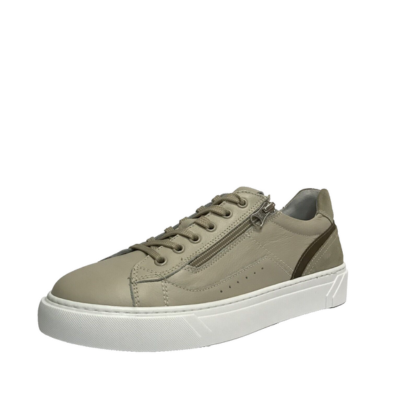 NERO GIARDINI SCARPE UOMO SNEAKERS CON CERNIERE FUNZIONALI E400241U BEIGE PELLE