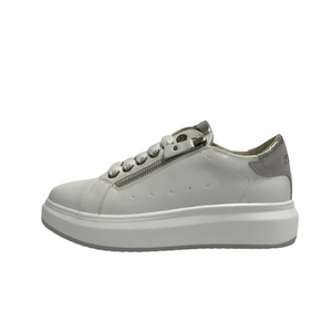 KEYS SCARPE DONNA SNEAKERS SHOES CASUAL CON GOMMA MEDIA K-9001 BIANCO