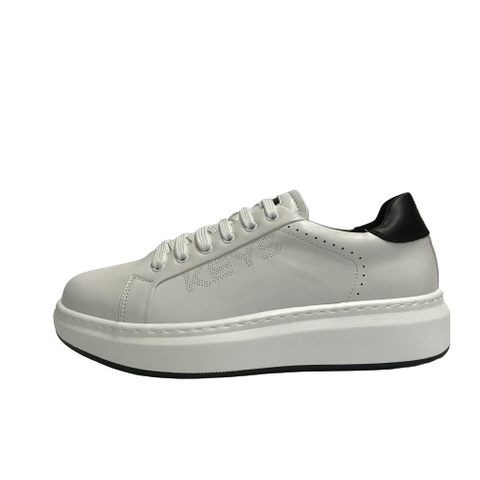 KEYS SCARPE UOMO SNEAKERS CON GOMMA MEDIA LEGGERE E COMFORT K-9260 BIANCO/NERO