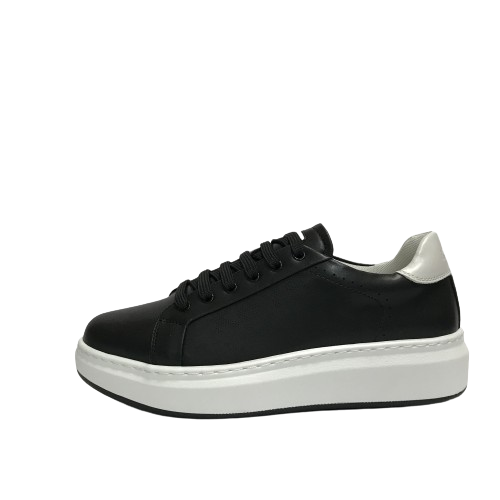 KEYS SCARPE UOMO SNEAKERS CON GOMMA MEDIA LEGGERE E COMFORT K-9260 NERO/BIANCO