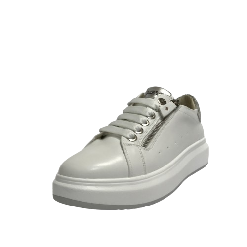 KEYS SCARPE DONNA SNEAKERS SHOES CASUAL CON GOMMA MEDIA K-9001 BIANCO