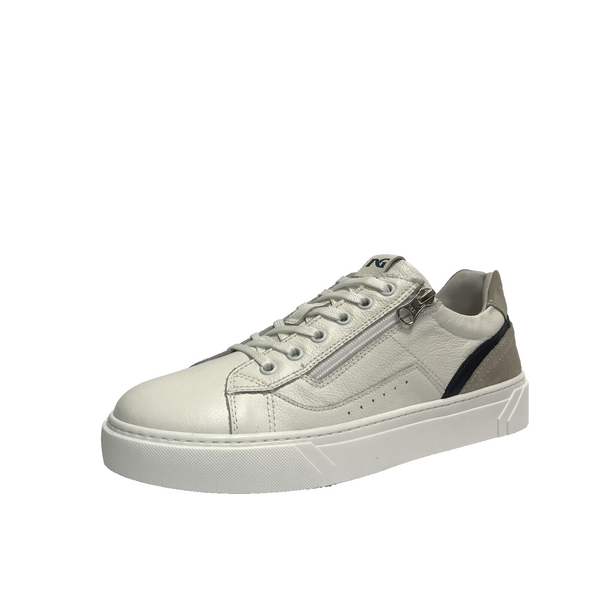 NERO GIARDINI SCARPE UOMO SNEAKERS CON CERNIERE FUNZIONALI E400241U BIANCO PELLE