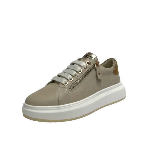 KEYS SCARPE DONNA SNEAKERS SHOES CASUAL CON GOMMA MEDIA K-9001 BEIGE