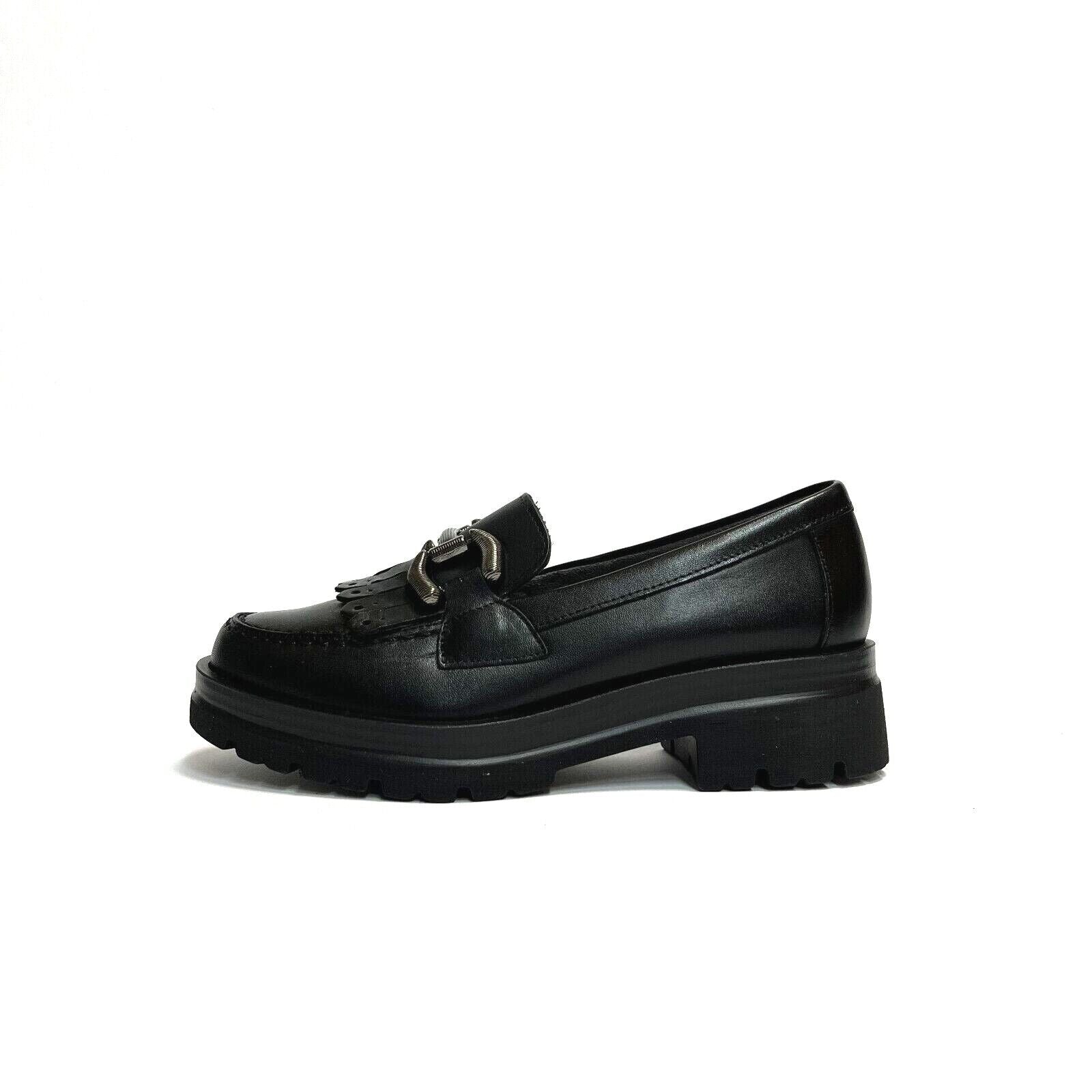 SCARPE DONNA PITILLOS MOCASSINI COLLEGE COMFORT LEGGERI 5364 NERO PELL NewLine Calzature