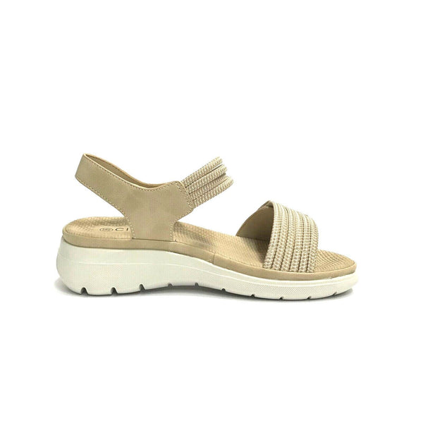 CINZIA SOFT SANDALI CON STRAPPO E PLANTARE IMBOTTITO LEGGERE MCA1030 BEIGE