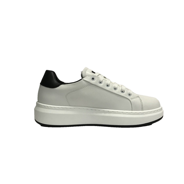 KEYS SCARPE UOMO SNEAKERS CON GOMMA MEDIA LEGGERE E COMFORT K-10002 BIANCO/NERO