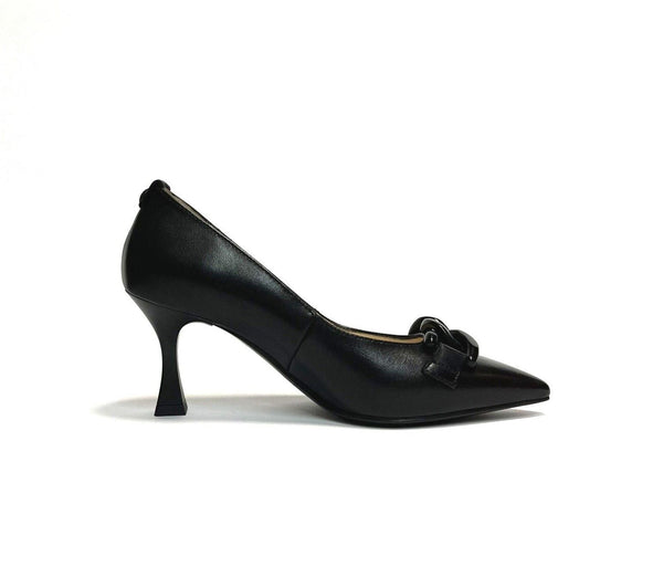 NERO GIARDINI SCARPE DONNA DECOLTE' CON TACCO A ROCCHETTO MEDIO I205584DE NERO