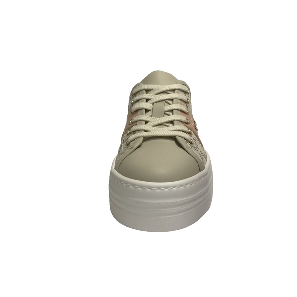 NERO GIARDINI SCARPE DONNA SNEAKERS CASUAL E409956D MILK BIANCO BEIGE PELLE