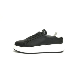 KEYS SCARPE UOMO SNEAKERS CON GOMMA MEDIA LEGGERE E COMFORT K-10002 NERO/BIANCO