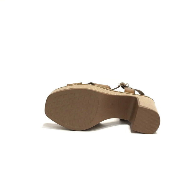 WCUBED SCARPE DONNA SANDALI CON TACCO ALTO E PLATEAU 46109 CAMEL