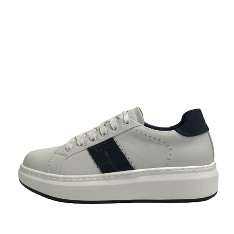 KEYS SCARPE UOMO SNEAKERS CON GOMMA MEDIA LEGGERE K-9261 BIANCO/MING BLU