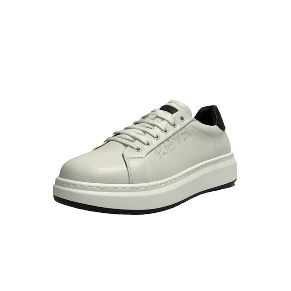 KEYS SCARPE UOMO SNEAKERS CON GOMMA MEDIA LEGGERE E COMFORT K-10002 BIANCO/NERO