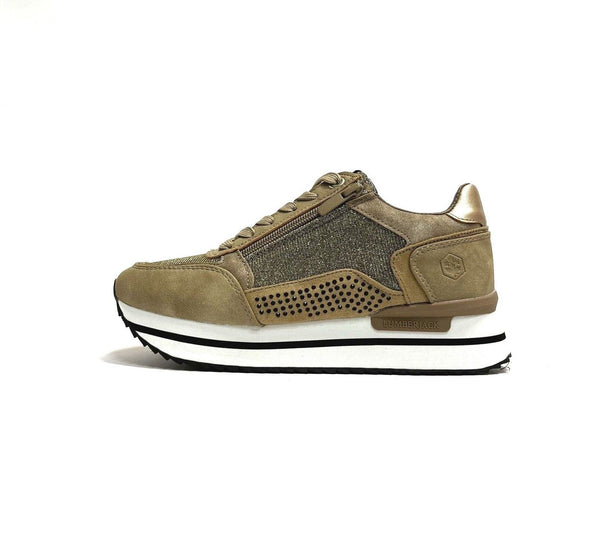 LUMBERJACK SCARPE DONNA SNEAKERS CASUAL CON CERNIERE LEGGERE CECILIA TAUPE