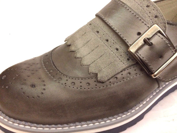 SCARPE UOMO WEENCHESTER MOCASSINI FIBBIE 5312 GRIGIO ESTATE SCONTO