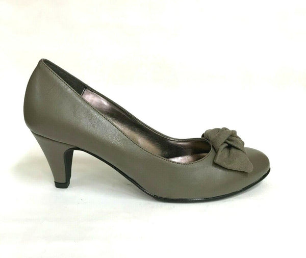 SCARPE DONNA LIBE' SHOES DECOLTE' TACCO MEDIO 901 TAUPE BEIGE SCONTO