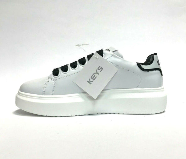 KEYS SCARPE DONNA SNEAKERS CON GOMMA ALTA 5500 WHITE SCONTO