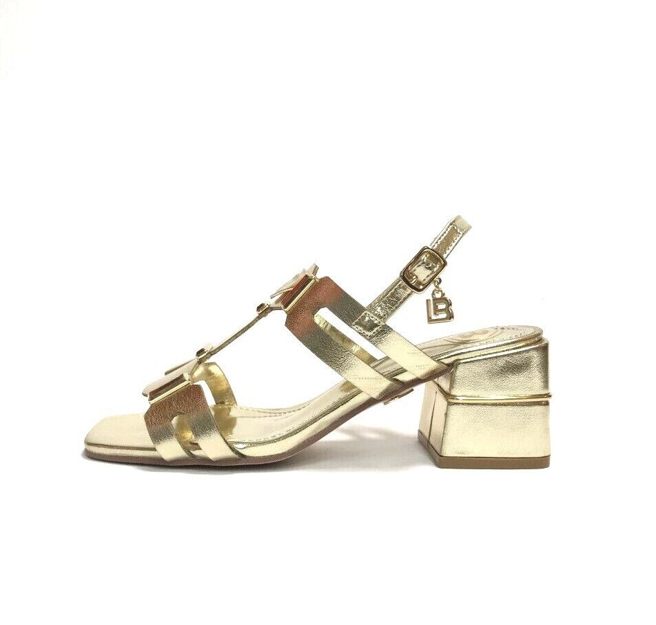 LAURA BIAGIOTTI SCARPE DONNA SANDALI CON TACCO QUADRATO MEDIO 8089 GOLD