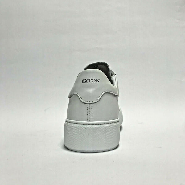 EXTON SCARPE UOMO SNEAKERS LEGGERE CON GOMMA MEDIA 83 BIANCO PELLE SCONTO