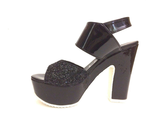 SCARPE DONNA DAVID HARON SHOES SANDALI TACCO ALTO P318 NERO