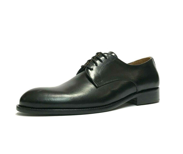 SCARPE UOMO EXTON SHOES STRINGATE ELEGANTI CERIMONIA 1374 100% PELLE NERO