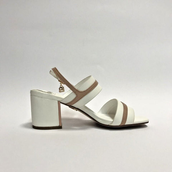 LAURA BIAGIOTTI SCARPE DONNA SANDALI CON TACCO QUADRATO MEDIO 8095 WHITE