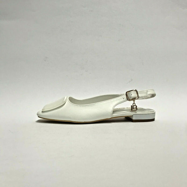 LAURA BIAGIOTTI SCARPE DONNA SANDALI BASSI CHIUSI CHANEL 7616 BIANCO SCONTO