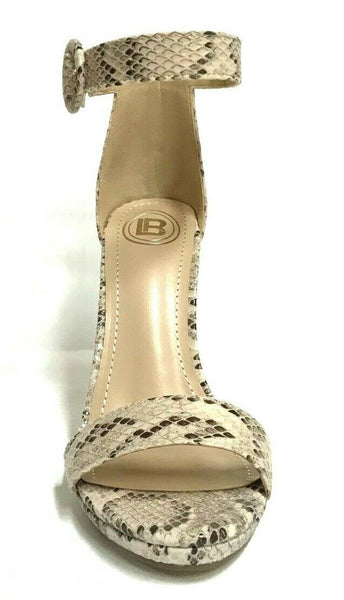 LAURA BIAGIOTTI SCARPE DONNA SANDALI TACCO 6109 BEIGE PITONE