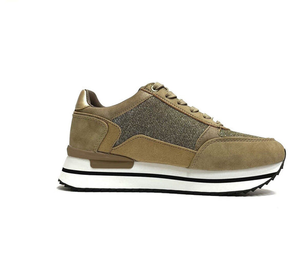 LUMBERJACK SCARPE DONNA SNEAKERS CASUAL CON CERNIERE LEGGERE CECILIA TAUPE