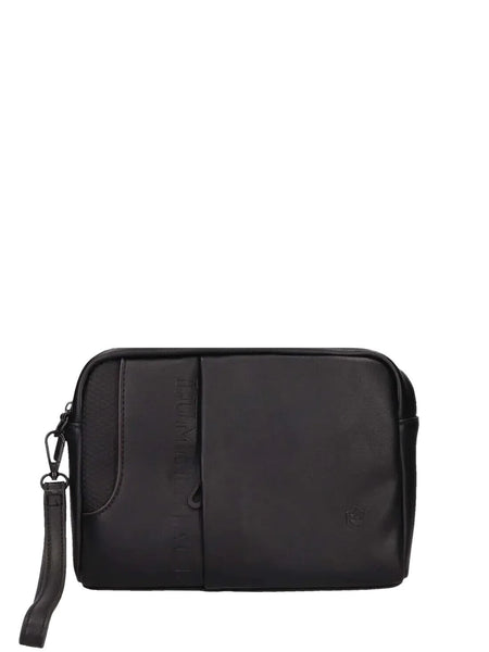 LUMBERJACK BORSE POCHETTE BORSELLO A MANO LK-5560 NERO CON DOPPIA TASCA ESTERNA